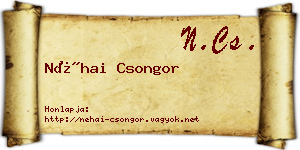 Néhai Csongor névjegykártya